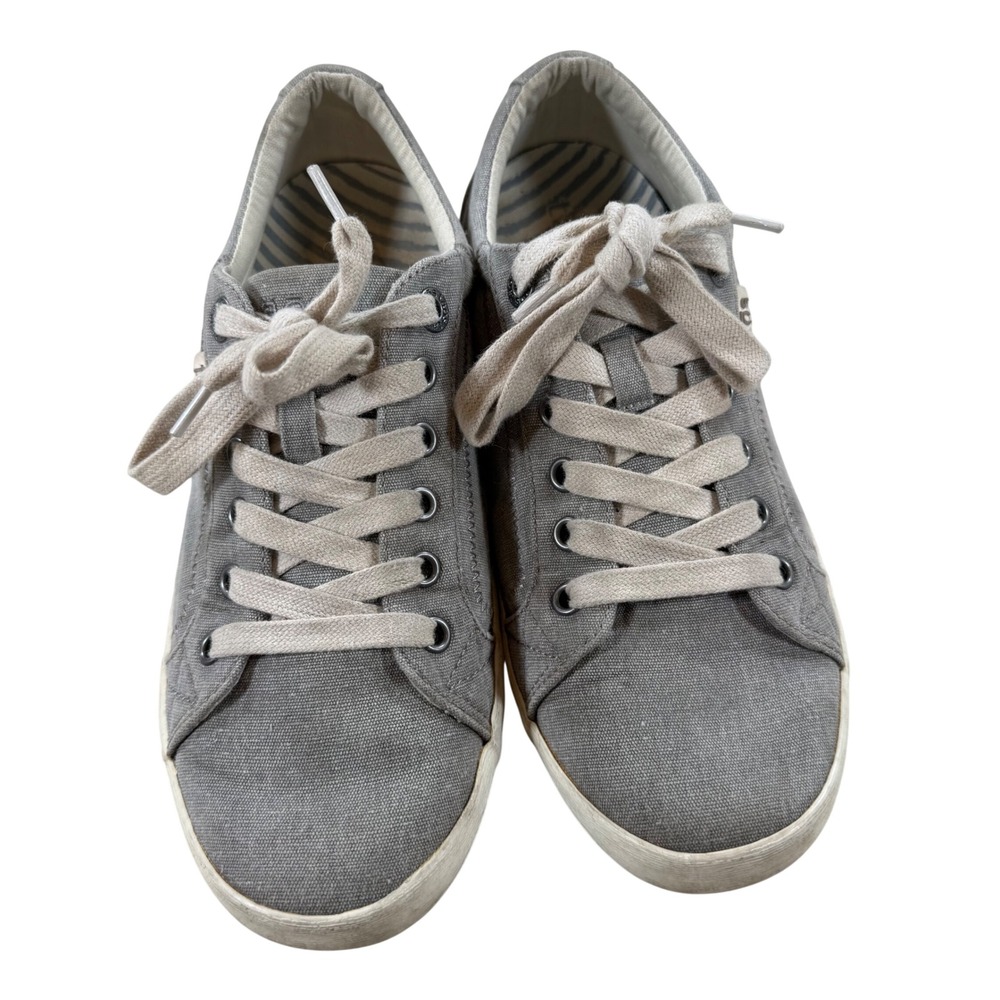 Taos Star Gray Canvas Low Top Sneakers Womens 9.5 STA-12844 Comfort Shoes